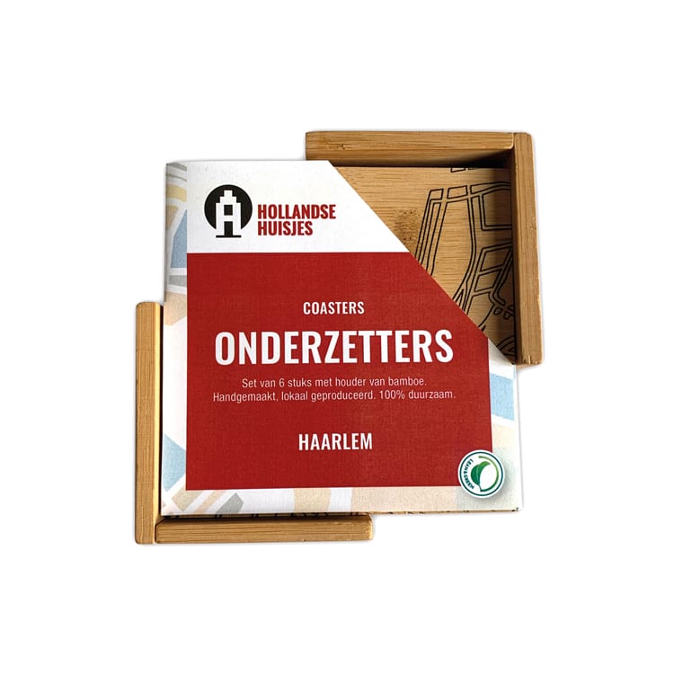 Onderzetters Haarlem (6x bamboe) — product photo